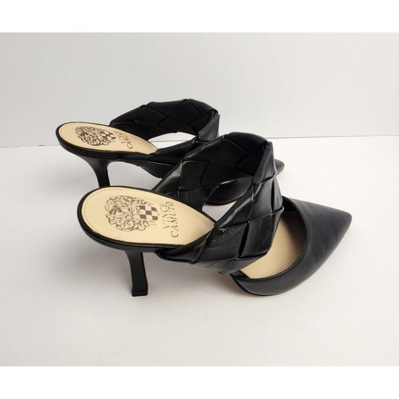 Vince Camuto Black Heeled Mules - Picture 3 of 7